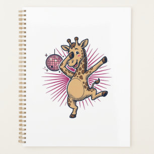 Chemise à gravure vintage Boule disco Girafe dansa