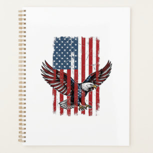 Chemise à motif de drapeau d'aigle patriotique vin