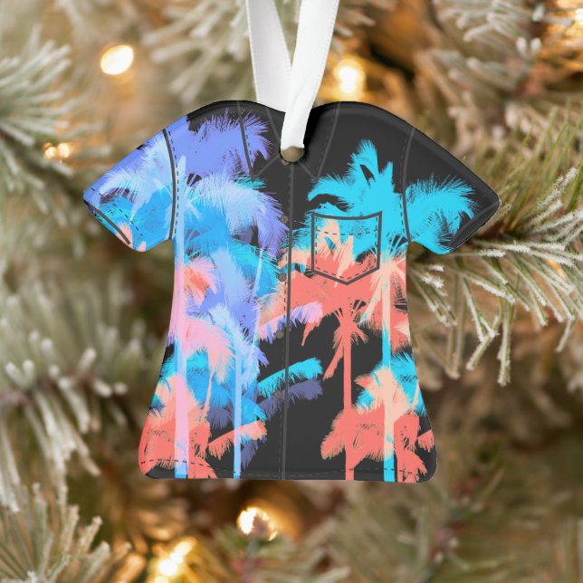 Chemise Aloha de Néon Hawaiian Palm Aloha (Arbre)