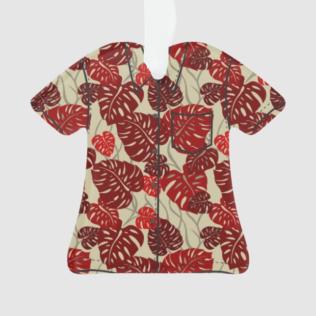 Chemise Aloha Hanger Hawaiian Monstera Leaf (devant)