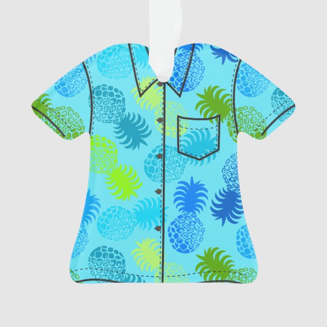 Chemise Aloha Momona Hawaiian Tropical Pineapple (devant)