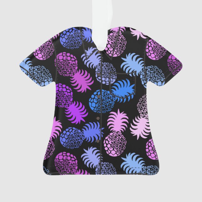 Chemise Aloha Momona Hawaiian Tropical Pineapple (devant)