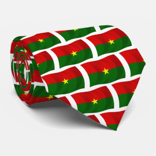 Chemise avec cravate du drapeau du Burkina Faso