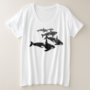 Chemise baleine Orca pour femmes Plus Taille Chemi