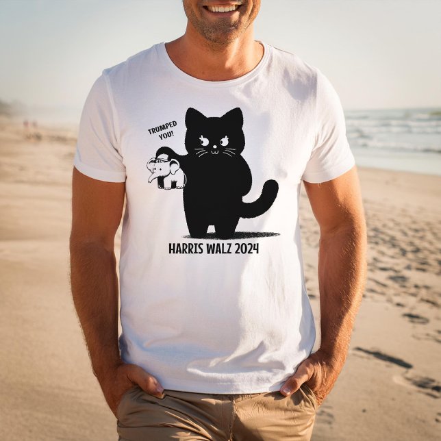 Chemise Cat Kamala Harris T-shirt Funny Black Men (Créateur téléchargé)