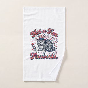 Chemise Chat Effrayé Pas Fan de Feux d'Artifice (2