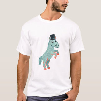 Chemise Cheval Mignon – T-Shirt Folk Art Chapeau H