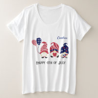 Chemise confortable "Plus Size Name 4th of July Gn
