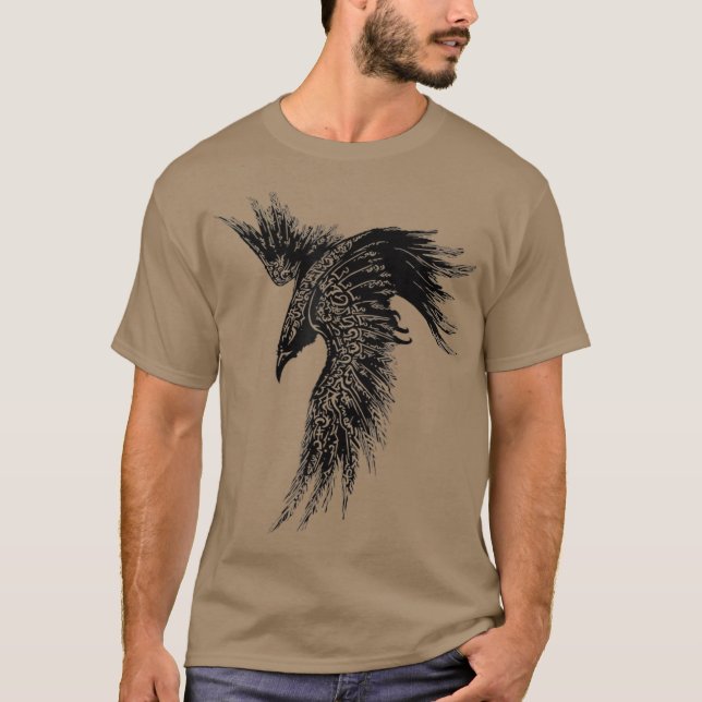 Chemise corbeau Hommes Fille Femmes T-shirt Goth B (Devant)