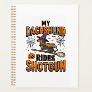 Chemise de Dachshund Halloween Sorcière Balai Roul