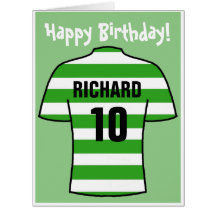 Chemise de football dans des cerceaux verts Carte 