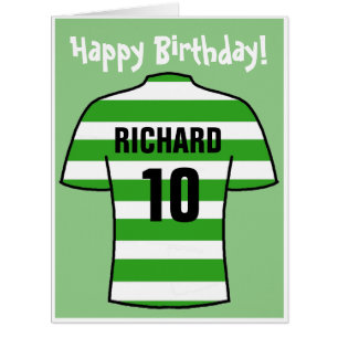 Chemise de football dans des cerceaux verts Carte 