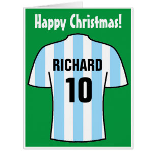 Chemise de football dans Sky Blue Stripes Carte de