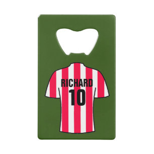 Chemise de football en bandes rouge et blanche