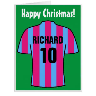 Chemise de football en Claret et Carte de Noël Ble