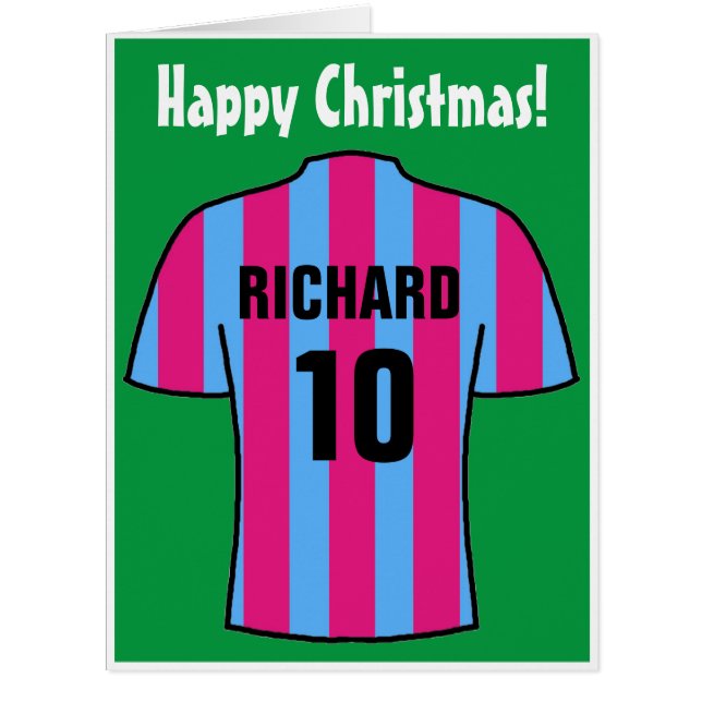 Chemise de football en Claret et Carte de Noël Ble (Devant)