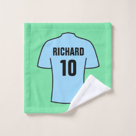 Chemise de football en linge bleu ciel clair