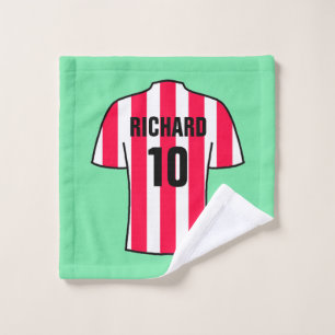 Chemise de football en tissu de lave à rayures rou