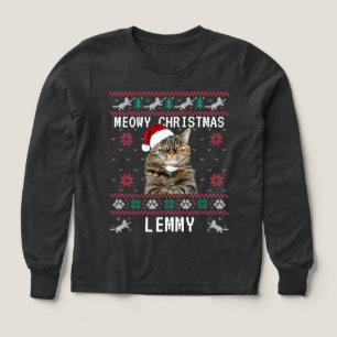 Chemise de Noël laide personnalisée pour chat avec