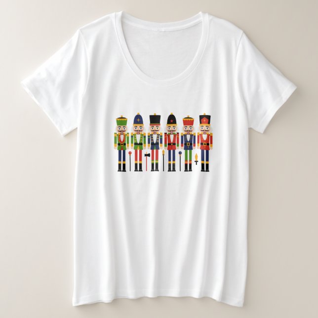 Chemise de Noël Nutcracker Plus Size (Design devant)
