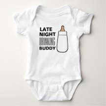 Chemise de nuit tardive Boire entre potes body béb
