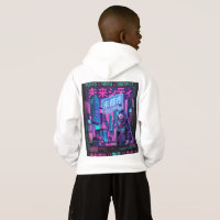 Chemise de nuit Tokyo Neon graphique surdimensionn
