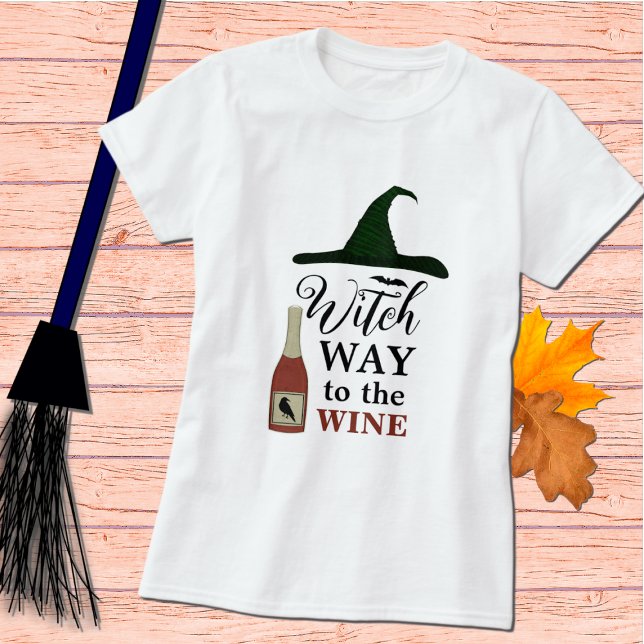 Chemise De Sorcière Au Vin Halloween T-Shirt (Créateur téléchargé)