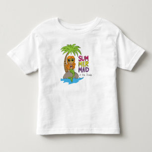 Chemise d'été Mermaid mignonne Toddler T-shirt bla