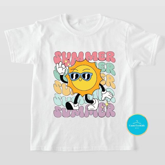 Chemise d'été pour enfants | T-shirt Cool Retro Su (Créateur téléchargé)