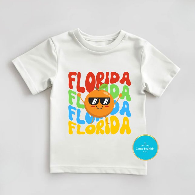 Chemise d'été pour enfants | T-shirt orange en Flo (Créateur téléchargé)