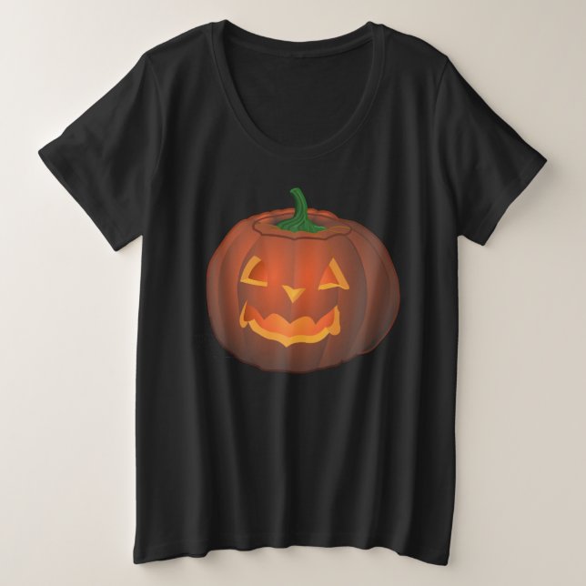 Chemise d'Halloween féminine Jack-o-lanterne Chemi (Design devant)