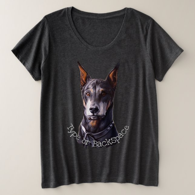 Chemise Doberman Pinscher Custom Plus Taille Chemi (Design devant)