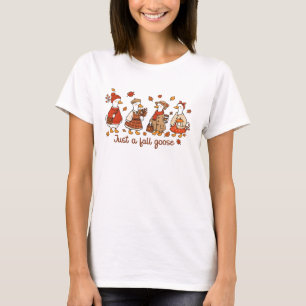 Chemise d'oie d'automne T-shirt d'automne amusan