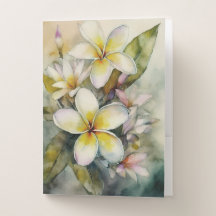 Hawaiian Yellow Plumeria Pocket Folder