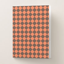 Motif diamant à carreaux marron corail