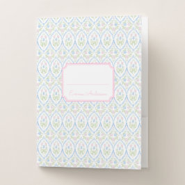 Chemise Dossier Pink and Blue Floral Grandmillennial
