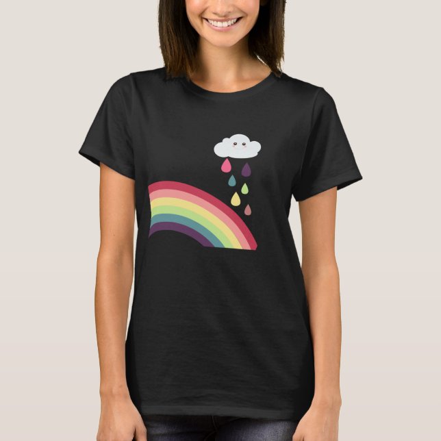 Chemise en T-shirt Sweet Rainbow & Cloud Maternity (Devant)