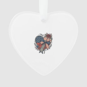 Chemise Fleurie à Nœud Papillon Cœur Patriotique V