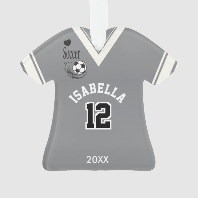 Chemise grise du football (dos)