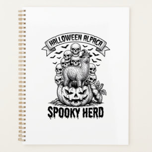 Chemise Halloween Alpaga Crâne Citrouille Design V