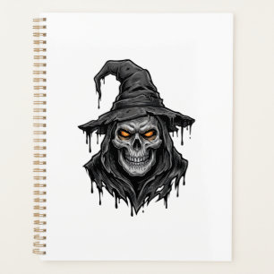 Chemise Halloween Chapeau De Sorcière Crâne Gravur