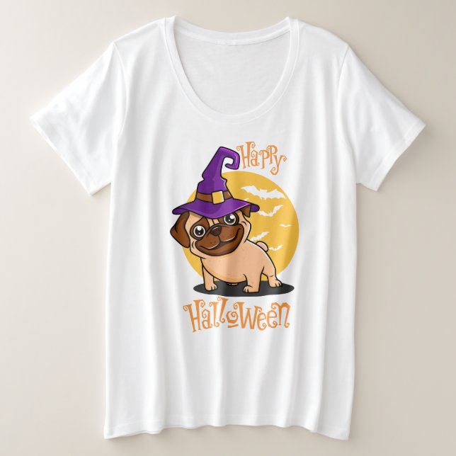 Chemise Halloween Puggy Plus Taille (Design devant)