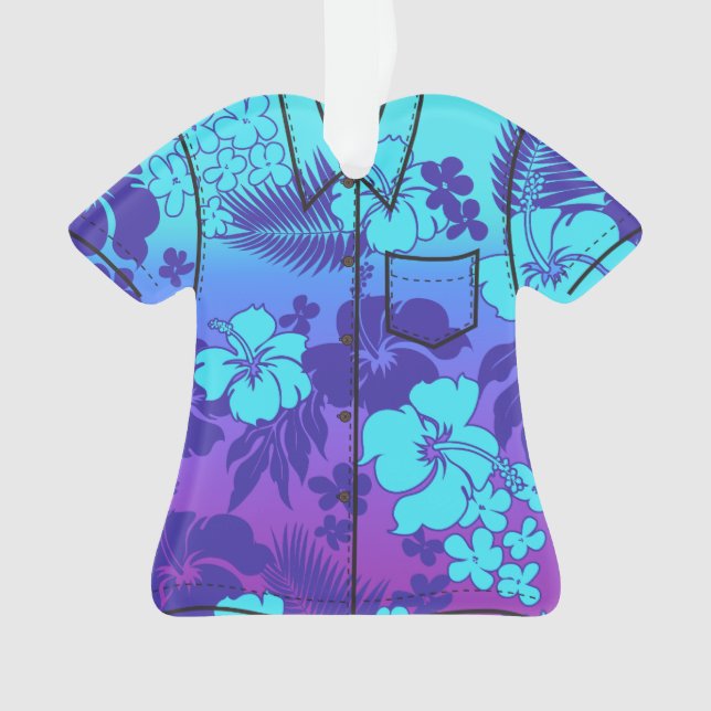 Chemise hawaïenne de Flora de ketmie de mélange de (devant)