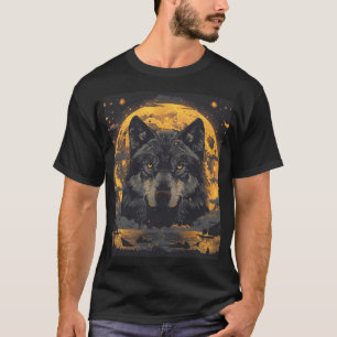 Chemise homme Wolf Design Tshirt avec des loups