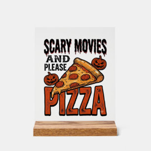 Chemise Horror Pizza pour les fans de soirées ciné