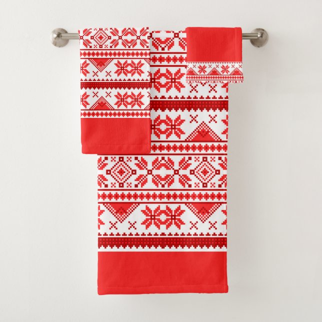 Chemise laide de Noël motif scandinave (En situation)