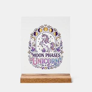 Chemise Licorne Phases de Lune Licorne Fond Blanc