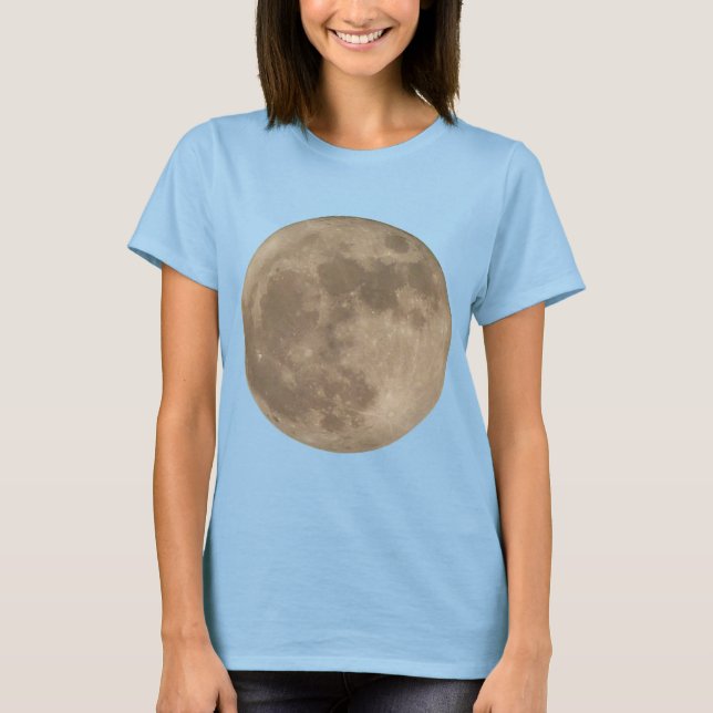 Chemise Lune T-shirt Pleine lune Femme Chemise Lun (Devant)