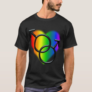 Chemise même sexe de l'amour des hommes de T-shirt