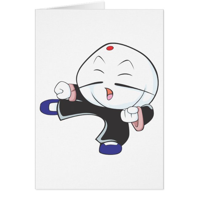 Chemise mignonne de bande dessinée d'arts martiaux (Devant)